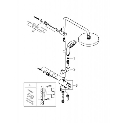 Душевая система Grohe Tempesta New 27389002 хром Душевая система Grohe Tempesta New 27389002 хром
