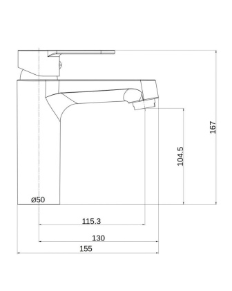 OneLife P07-021cr полимерный смеситель для раковины, хром OneLife P07-021cr полимерный смеситель для раковины, хром