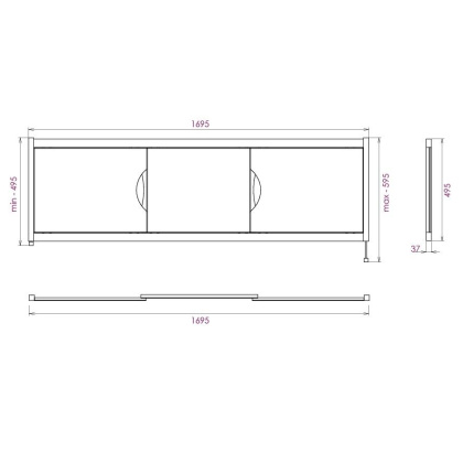 Экран под ванну Onika Лагуна 170 белый
