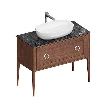 Тумба PLAZA Classic Neo напольная с ящиками 100, орех PL.CN.100.1+1\NUT.M