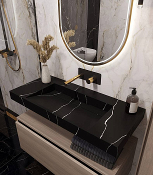 Столешница моноблок FLAT NERO MARQUINA (1010*452*80)