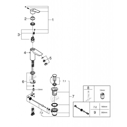 Смеситель для раковины Grohe Eurosmart 2021 S-size, 33265003