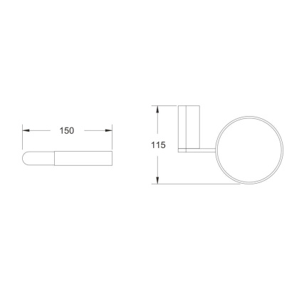 Ершик для унитаза, RG1700 Rose, Хром