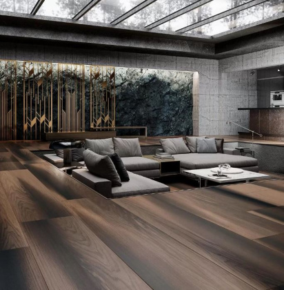 Фоссил Вуд коричневый тёмный обрезной 40x238,5x1,1