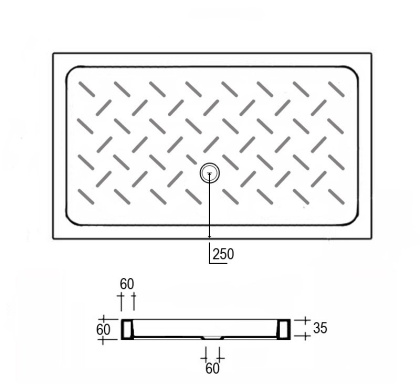 Душевой поддон RGW Ceramics 80x100 CR-108