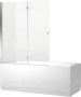 Шторка для ванны Aquanet Beta 4 NF6222-hinge, прозрачное стекло