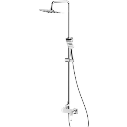 Смеситель Rossinka RS46-45 для душа с регулируемой высотой штанги и лейкой "Тропический дождь"