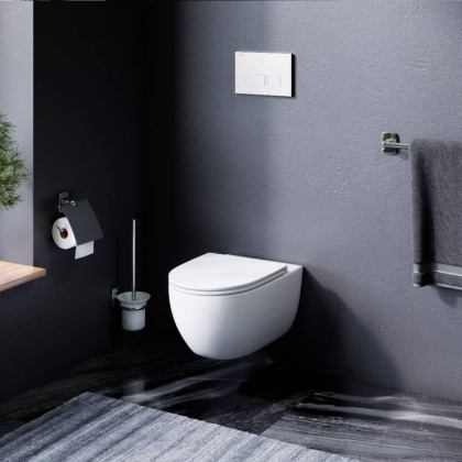 IS47001.111700 Комплект инсталляция с клавишей Pro S белый с подвесным унитазом Awe FlashClean с сид м/лифт