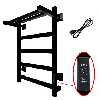 Полотенцесушитель Пэк сп 20 кв П 60х50 черный ВГП