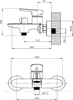 Orange MODI M25-100cr Смеситель для ванны/душа Orange MODI M25-100cr Смеситель для ванны/душа