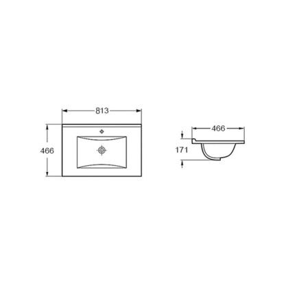 Раковина VBS-13980MA керамическая, цвет антрацит матовый