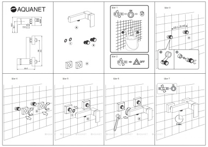 Смеситель для душа Aquanet Blanco AF420-30W