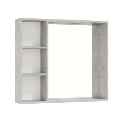 Шкаф-зеркало Onika Девис 80 бетон чикаго, универсальный