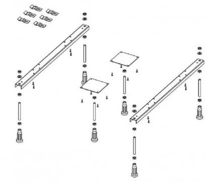 Ножки для душевого поддона Riho Basel 402, 412 - 5 опор POOTSET62 Ножки для душевого поддона Riho Basel 402, 412 - 5 опор POOTSET62