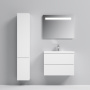 M90CHL0306WG GEM, шкаф-колонна, подвесной, левый, 30 см, двери, push-to-open, цвет: Белый, глянец