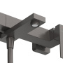SLIDER-VD-GM Смеситель для ванны и душа однорычажный в комплекте с ручным душем, шлангом и держателем, оружейная сталь SLIDER-VD-GM Смеситель для ванны и душа однорычажный в комплекте с ручным душем, шлангом и держателем, оружейная сталь