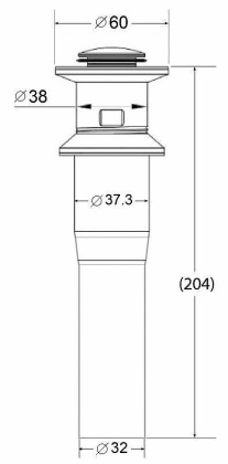 BB-PCU-03-NERO Донный клапан, черный матовый BB-PCU-03-NERO Донный клапан, черный матовый