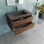 База под раковину Chiara 2D 800 подвесная, 2 выкатных ящика soft-close, С.Oak