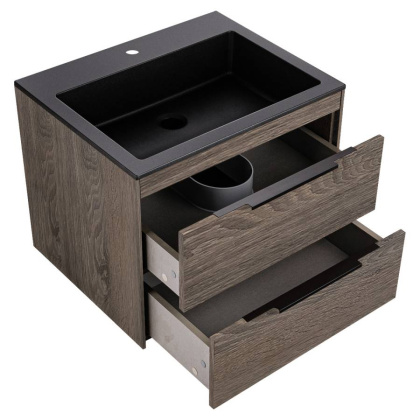 База под раковину Chiara 2D 600 подвесная, 2 выкатных ящика soft-close, R.Oak База под раковину Chiara 2D 600 подвесная, 2 выкатных ящика soft-close, R.Oak