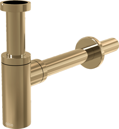 Сифон для умывальника DN32 DESIGN, GOLD-глянец