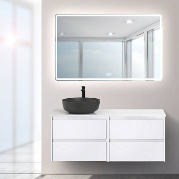 Столешница из МДФ BelBagno EK-120-AS-BL-R Bianco Lucido