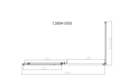 Душевой уголок Slim-N VSR-4SN8013CGB, 1300*800, черный, стекло тонированное