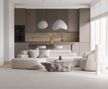 Керамогранит К20_5 Laparet Charon Cream (120смх60смх9мм) (2шт_1,44м2) карвинг структурный, м2