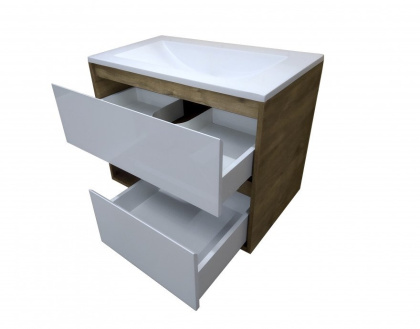 Тумба подвесная под умывальник Monaсo Wood 800х480 2 ящика (ШхГхВ) 798х476х607 Тумба подвесная под умывальник Monaсo Wood 800х480 2 ящика (ШхГхВ) 798х476х607