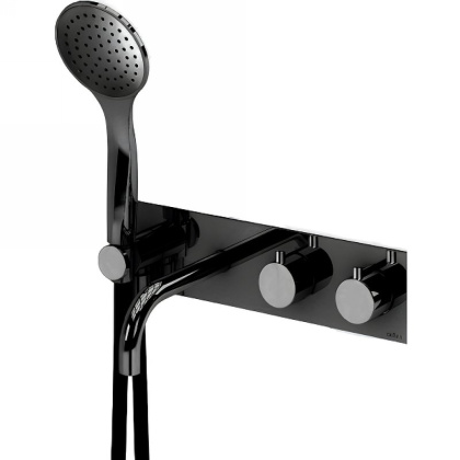 CZR-B-VDM2-T-NOP Встраиваемый термостатический смеситель для ванны и душа однорычажный, на 3 выхода, в комплекте с ручным душем, NOP