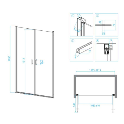 Душевая дверь RGW LE-06 120х195 прозрачное 06120612-11