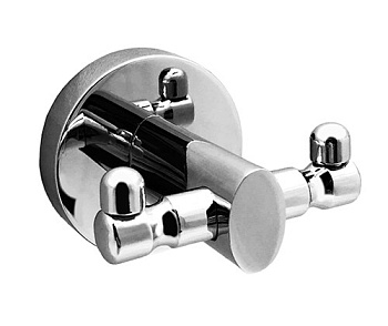 Крючок двойной Rhein, 6,5х5,5х6,5 см, хром, K-6223D