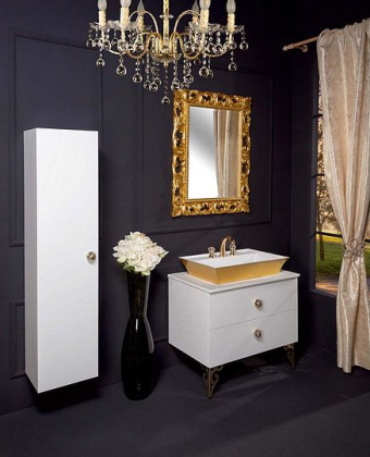 Столешница Solid Glass белая прямая 81*52см