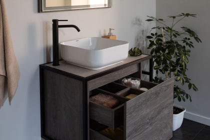 Тумба под раковину Aquanet Nova Lite Loft 75 L дуб рошелье