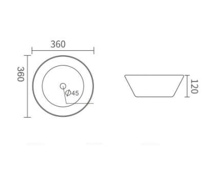 Раковина Orange B08-360w накладная, белый Раковина Orange B08-360w накладная, белый
