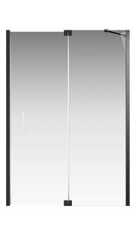 Душевая дверь Creto Tenta 123-WTW-140-C-B-8 стекло прозрачное EASY CLEAN, профиль черный, 140х200 см