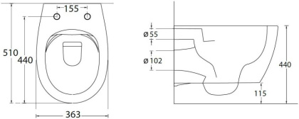 Чаша подвесного унитаза Allen Brau Fantasy 4.11004.AN антрацит