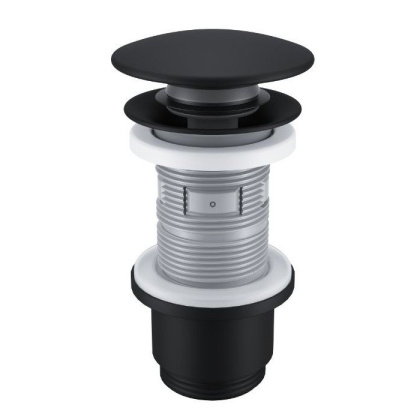 Пробка "click-clack" к сифону EXCELLENT (черный мат)