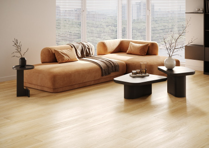 Кварцевый паркет QUARTZ PARQUET 404 Дуб Испанский 400-1220*152*7мм, 1,2 мм, Браш, фаска, 5G