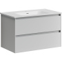 Тумба подвесная SANCOS Cento 790х450х500, c двумя ящиками оснащенными доводчиками, белый глянец, арт. CN80W Тумба подвесная SANCOS Cento 790х450х500, c двумя ящиками оснащенными доводчиками, белый глянец, арт. CN80W
