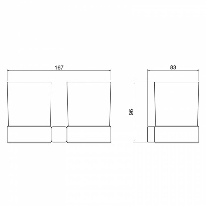 Стакан для зубных щеток двойной Timo Selene 14034/03 черный Стакан для зубных щеток двойной Timo Selene 14034/03 черный