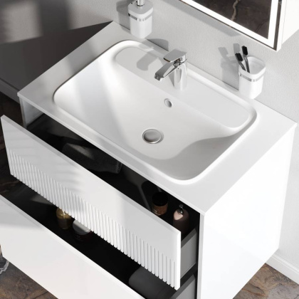 База под раковину с 2 ящиками, 68,5х80,2х48,9 см, белая, M8FFUX0802WM