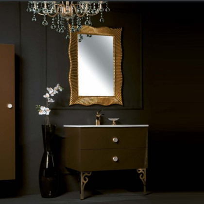 Зеркало SOHO золото с подсветкой, 80х120 массив 521 Boheme