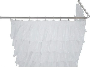 Карниз для ванны Aquanet угловой Г-образный 190х100 Карниз для ванны Aquanet угловой Г-образный 190х100