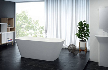 TITAN-SQUARE-170-70-57 Ванна из литьевого мрамора Цвет Белый 