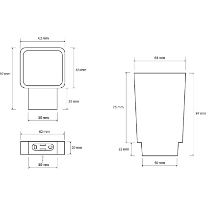 Держатель зубных щеток, стакан
