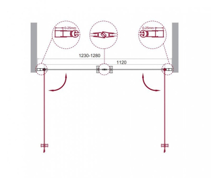 Душевая дверь BelBagno ETNA-B-2-180-C-Cr