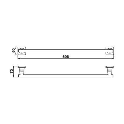 Полотенцедержатель, RG1517H Rose, Черный