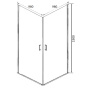 Душевой уголок Orange E04-100TB без поддона 100х100, стекло прозрачное
