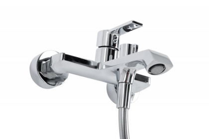 AURORA Смеситель для ванны и душа в комплекте с ручным душем, шлангом и держателем, хром AURORA-VASM-CRM AURORA Смеситель для ванны и душа в комплекте с ручным душем, шлангом и держателем, хром AURORA-VASM-CRM