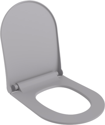 Сиденье с крышкой (soft close, slim) Taormina/Jet Flush,дюропласт, матовый серый, арт .A0333-006, шт